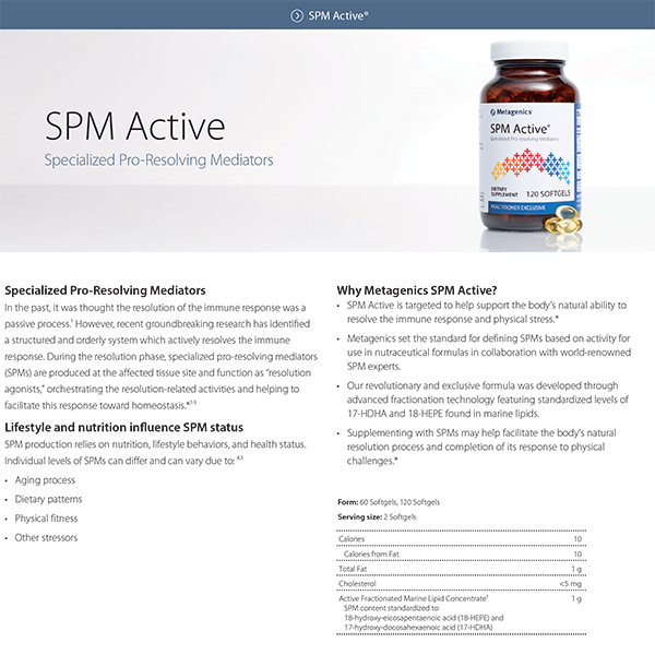 SPM Active Formula Focus Sheet